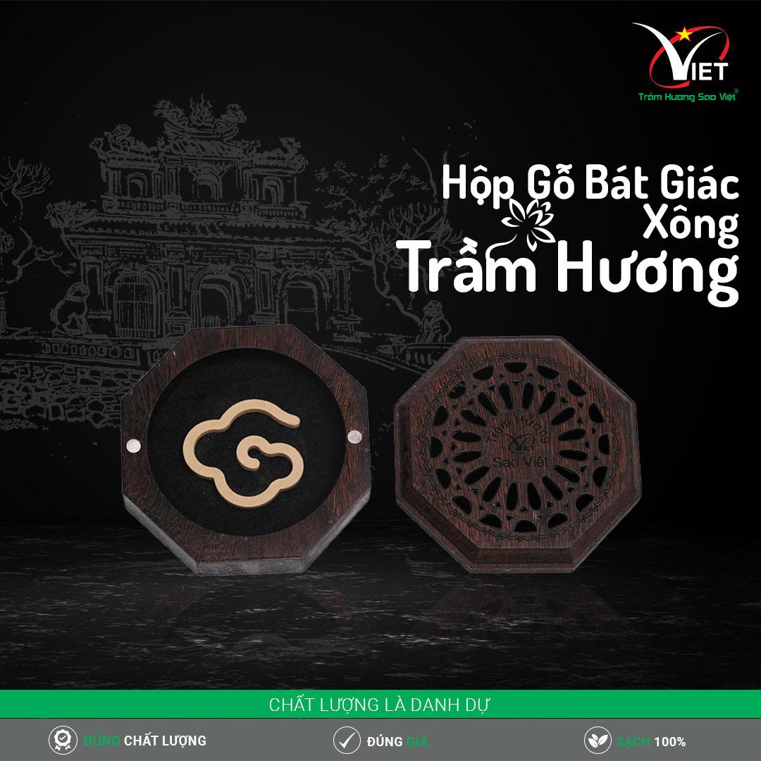 Hộp Gỗ Bát Giác Xông Trầm Hương