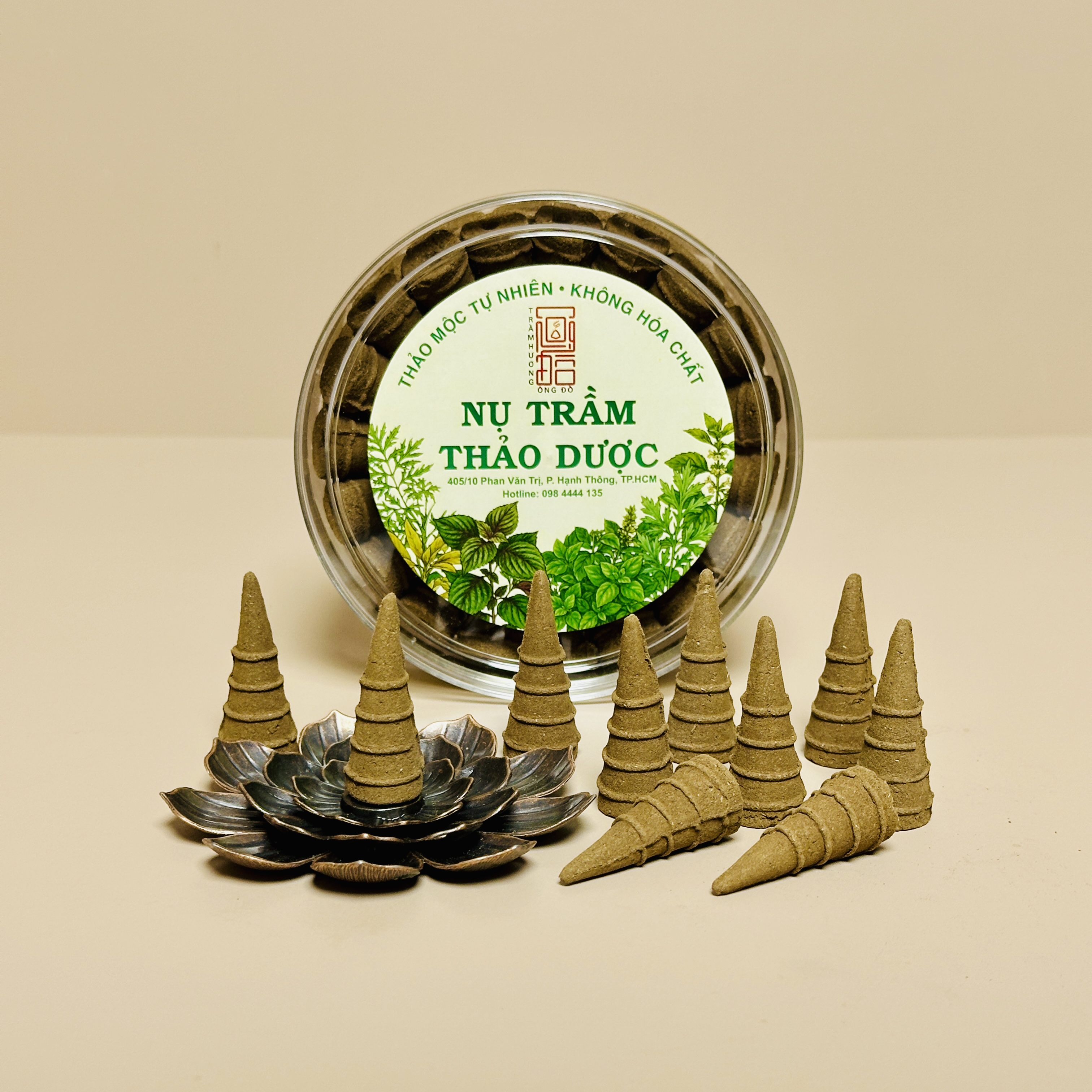 Nhang Nụ Trầm Thảo Dược Ông Đồ, Nhang Sạch Thuần Tự Nhiên