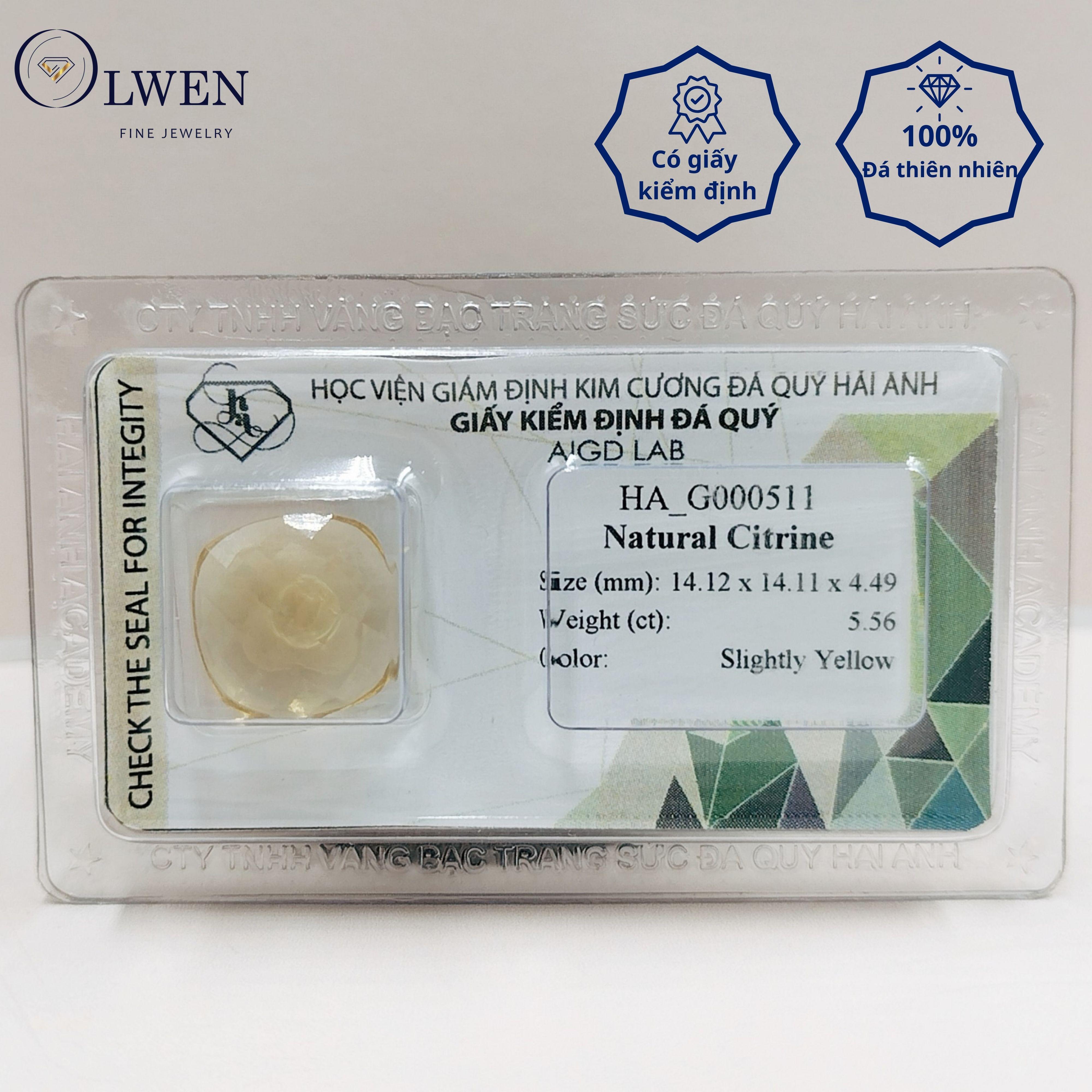 Viên đá thạch anh vàng thiên nhiên HA_G000511