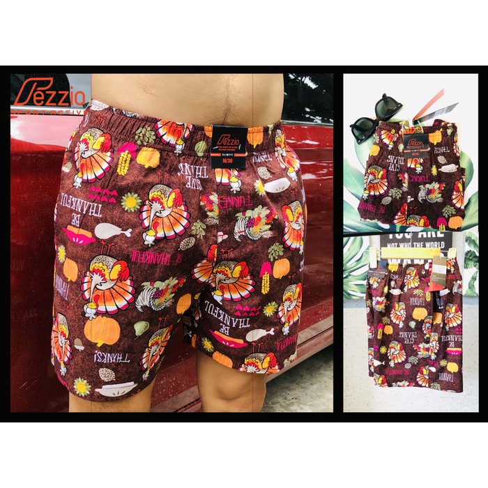 Quần đùi nam kate, quần đùi mặc nhà nam cotton Fezzio chính hãng big size