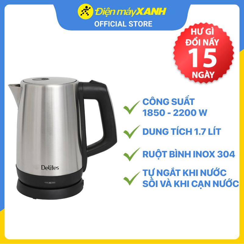 Bình siêu tốc Delites 1.7 lít ST17S03 - Hàng chính hãng