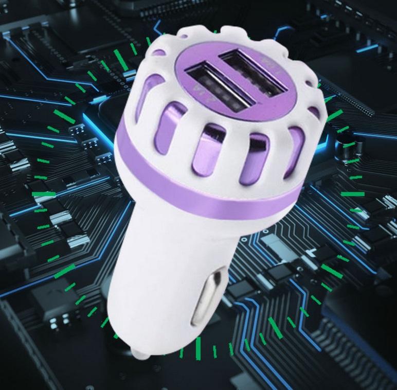 Dual Usb Car Charger Dc 5v/ 2.1a Fast Charging Adapter Universal Dual Usb Car-charger Adapter