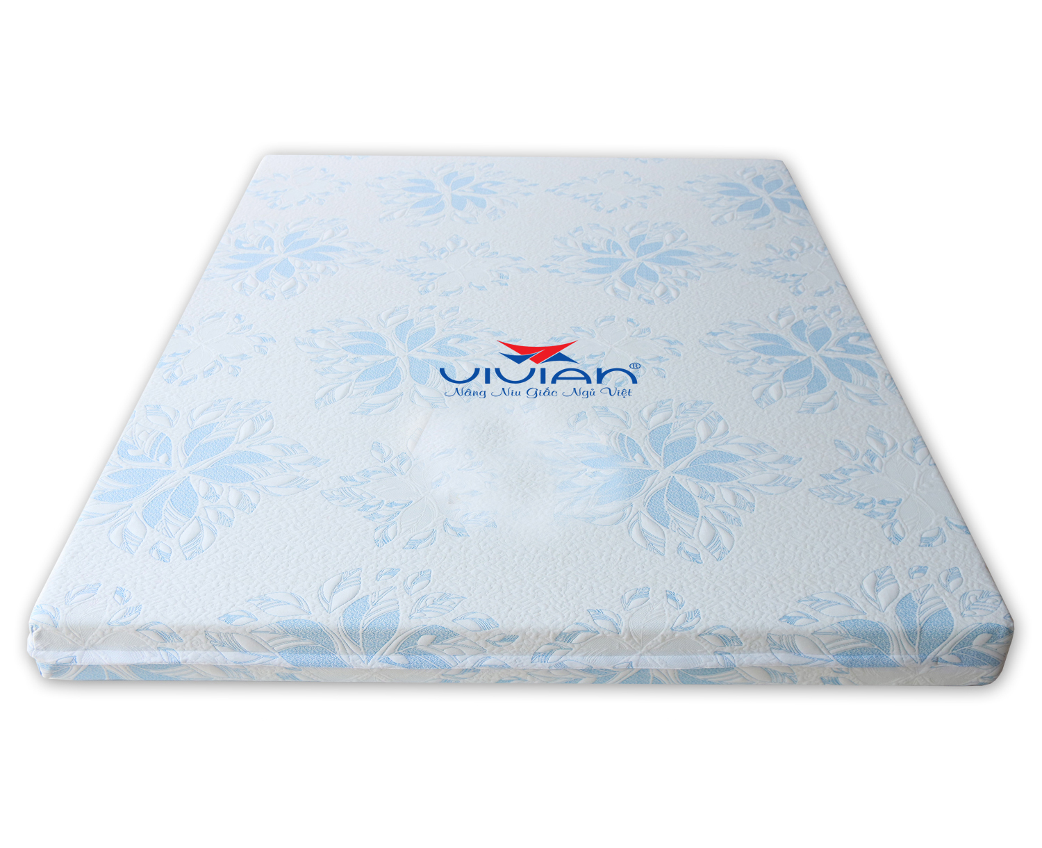 Nệm Cao Su CLASSIC Vivian (1.4 X 2.0)  - Vải Gấm Damask Cao Cấp Không Chần