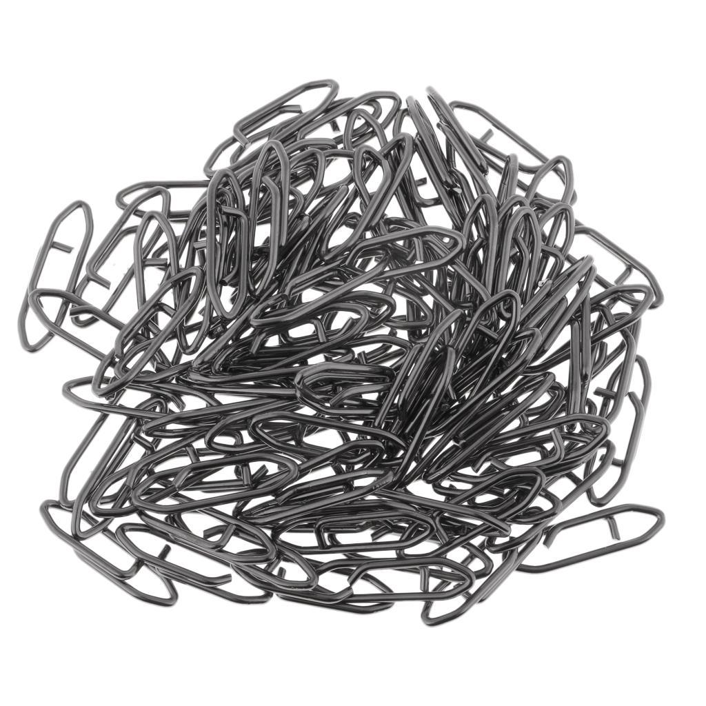 100 Pcs Carbon Steel Barrel Snap Swivels Snaps Fishing Lure Tackle Connector