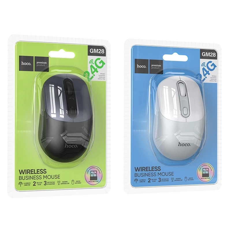 Chuột không dây Hoco GM28 kết nối USB 2.4G, dùng cho PC, Laptop, Tivi - Hàng chính hãng