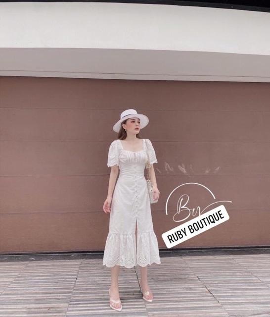 Hàng có sẵn Váy thô đũi trắng Size :S M 470k