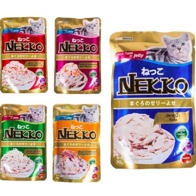 PATE NEKKO CHO MÈO GÓI 70G ĐỦ VỊ THƠM NGON (GIAO VỊ NGẪU NHIÊN)