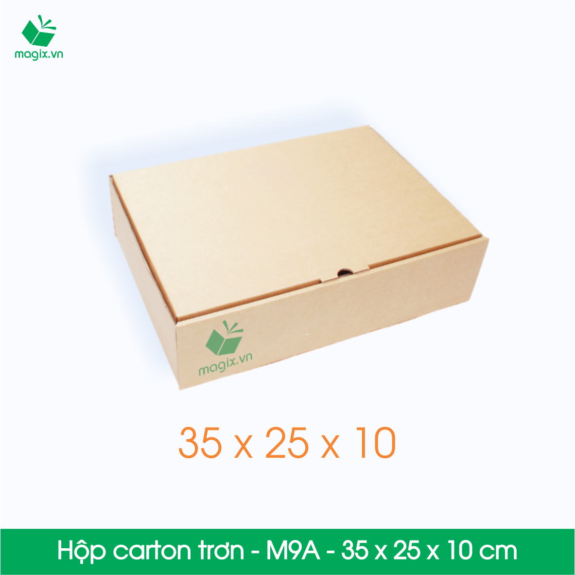 M9A - 35x25x10 cm - 50 Thùng hộp carton trơn đóng hàng