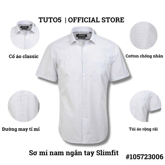 Áo sơ mi ngắn tay nam TUTO5 sơ mi công sở họa tiết sọc kẻ caro Slim fit Shirt cotton chống nhăn cao cấp phong cách trẻ trung, nam tính