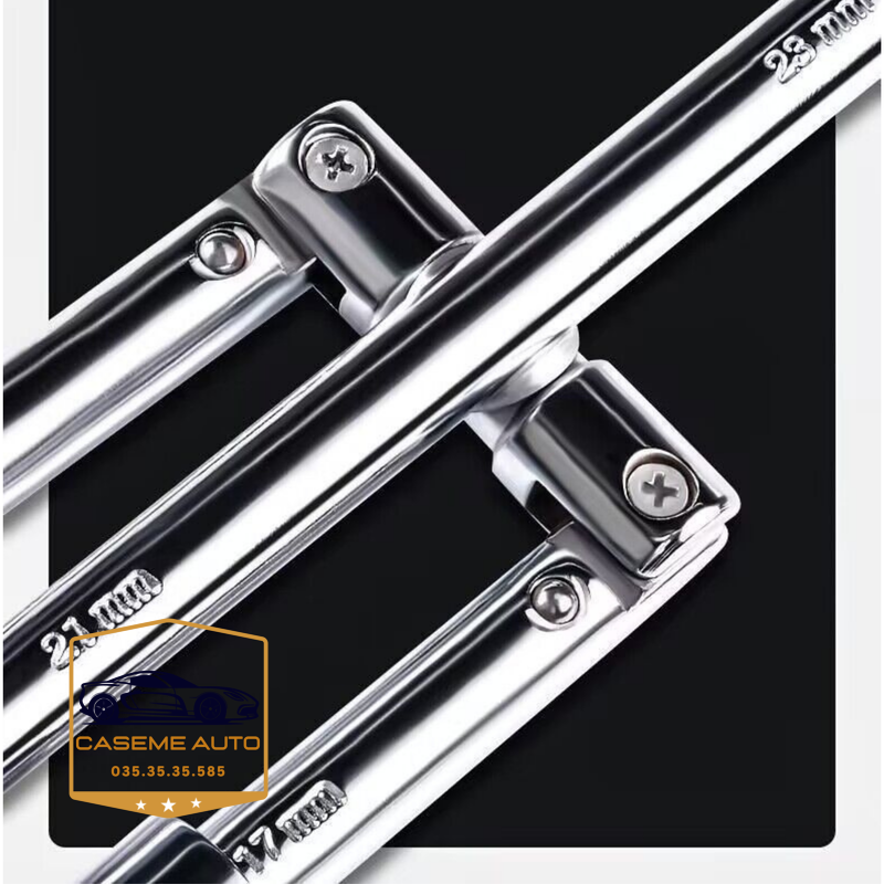 Bộ Cờ Lê 4 Đầu Thay Lốp Ô Tô Gấp Gọn - Tay Công Chữ Thập Đa Năng Thép Carbon Siêu Cứng (17-19-21-23mm) - Hàng Chính Hãng