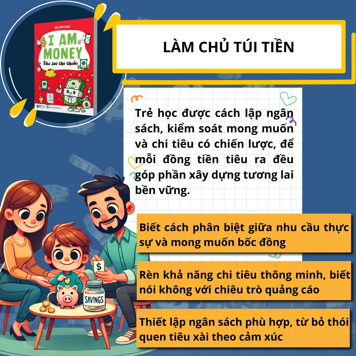Sách Giáo Dục Tài Chính Cho Trẻ, dạy con hiểu về tiền, cách trẻ tiết kiệm, chi tiêu hợp lý, làm chủ tiền bạc từ nhỏ, Cho Học Sinh 10 đến 15 tuổi - I AM MONEY - Trang Bị Bản Lĩnh Tài Chính Cho Thế Hệ Trẻ