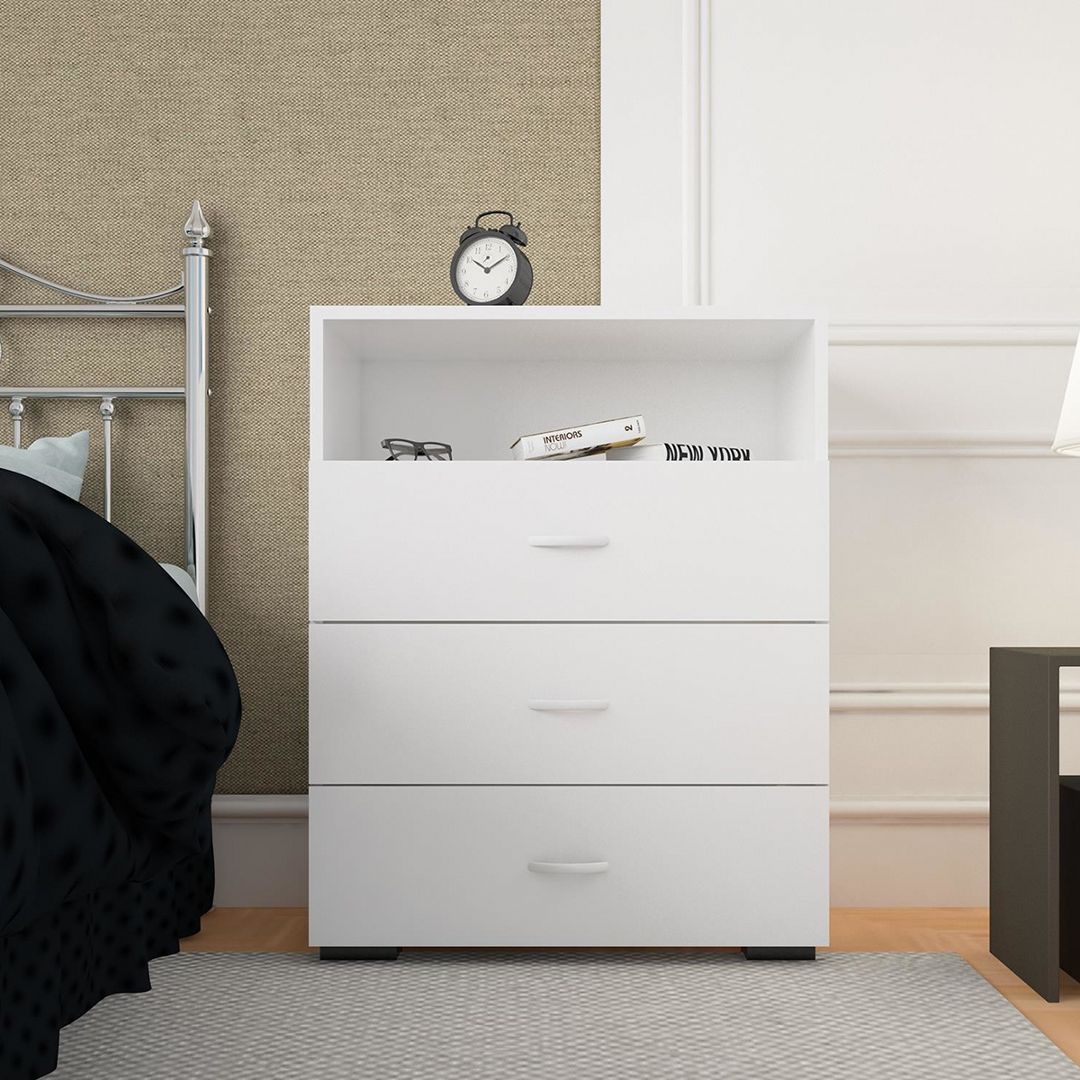 Kệ gỗ đầu giường hiện đại SMLIFE Nexiso | Gỗ MDF dày 17mm chống ẩm | D70xR35xC80cm