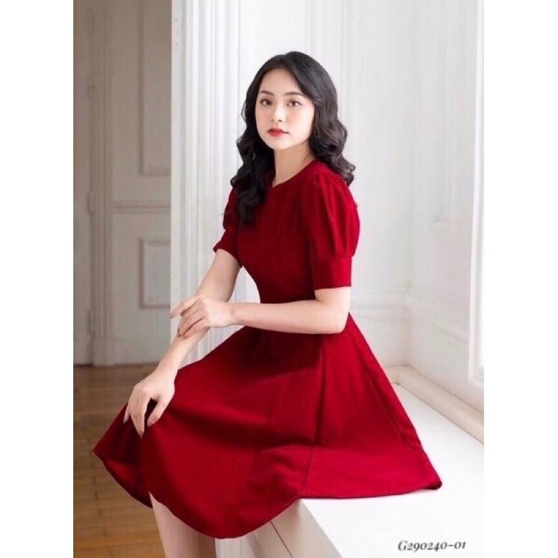 Váy nhung cho con bú ẢNH THẬT