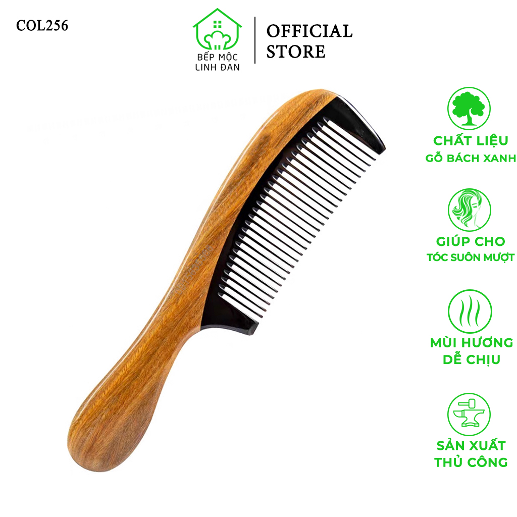 Lược Gỗ Ghép Răng Sừng Xuất Nhật (Size: XL-20cm) Chống Tích Điện [COL260]