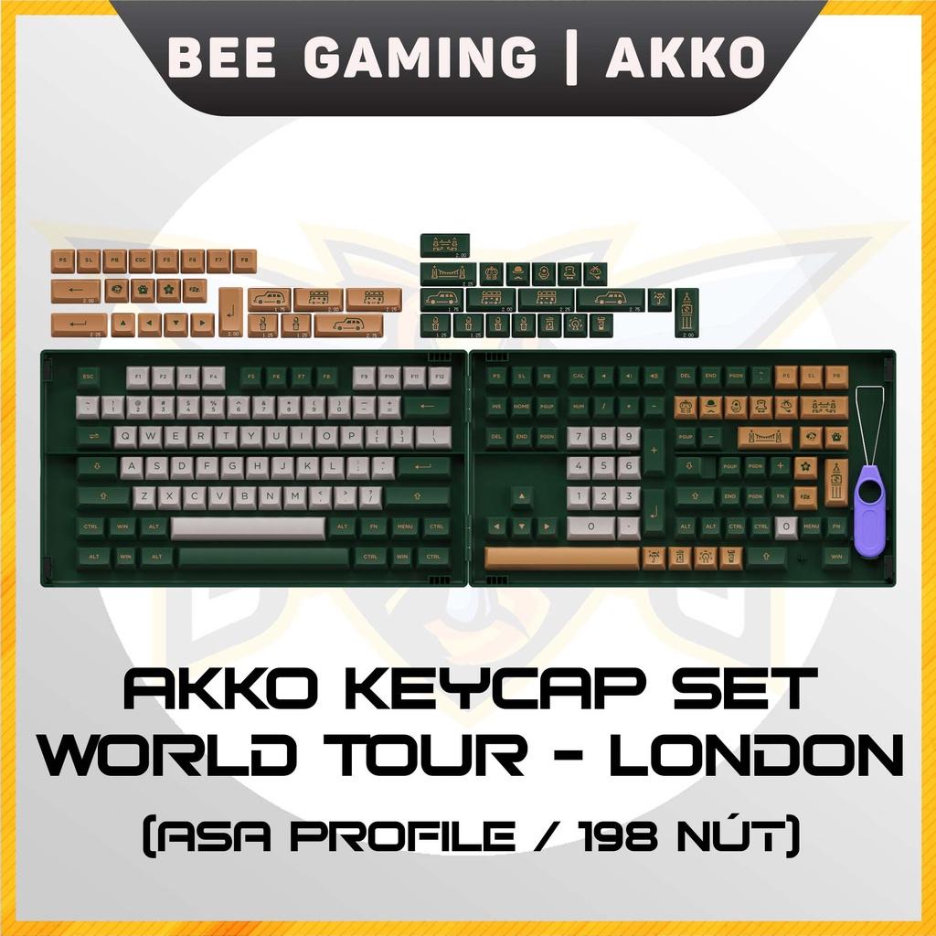 Bộ keycap chính hãng AKKO - World Tour London (PBT Double Shot / ASA Profile / 198 nút))