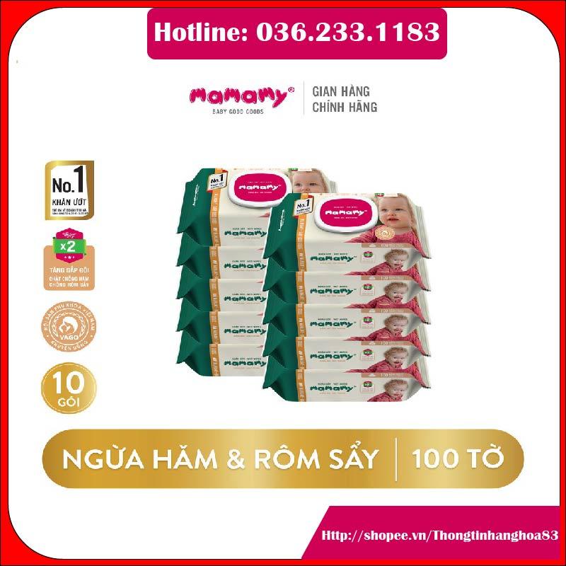 24 gói khăn giấy ướt Mamamy 100 tờ