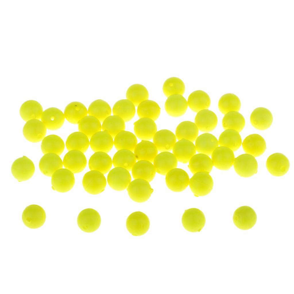 50pcs Ultralight Fishing Float Balls EVA Foam Indicators Drift Ball Bobbers Fishing Accessories