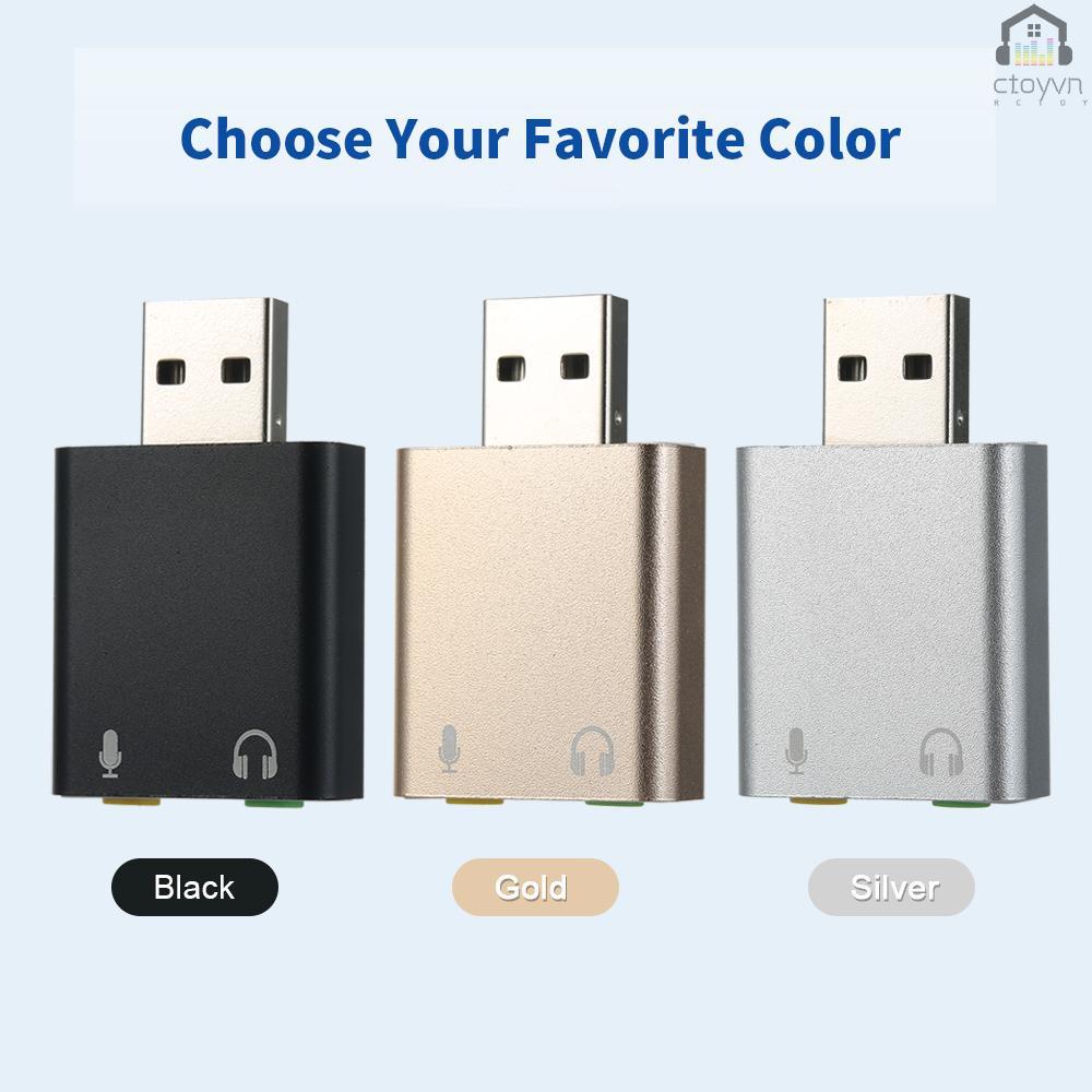 Thẻ âm thanh mở rộng USB 7.1 sang 3.5mm cho PC Laptop