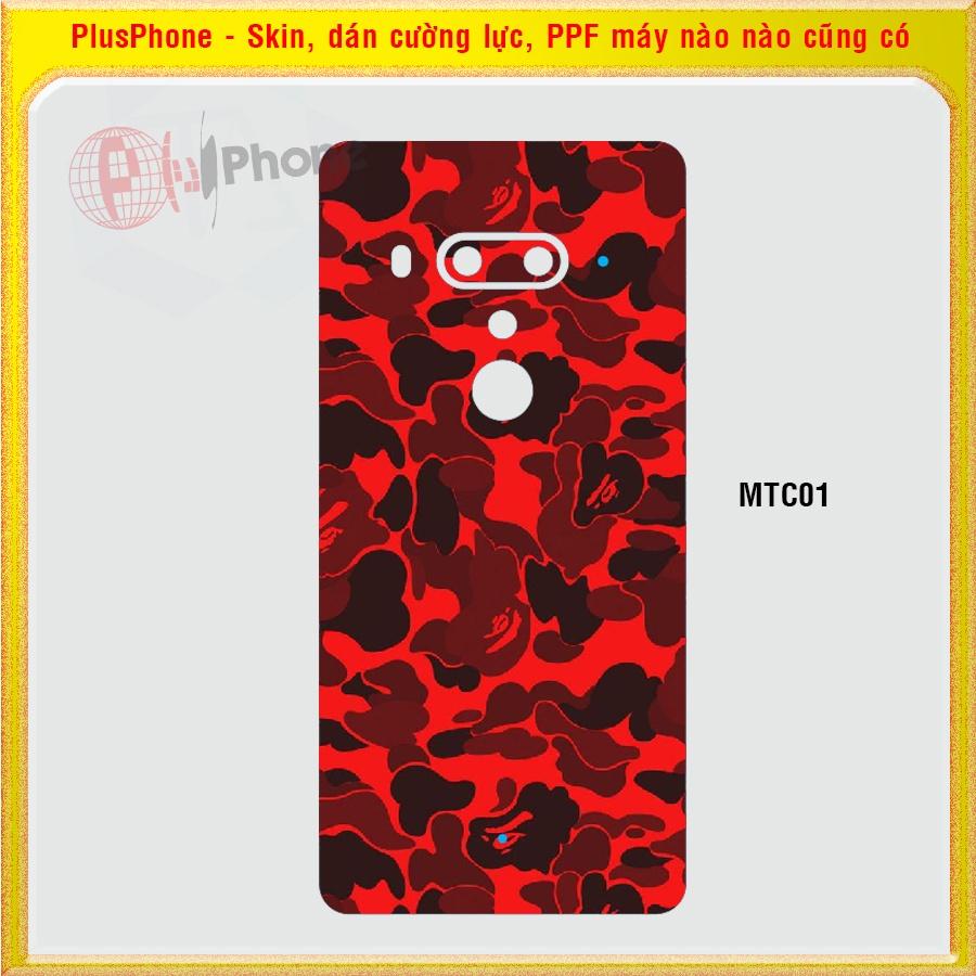 Dán Skin mặt sau cho HTC U Ultra, U11, U11 Life, U11 Plus U12 Plus màu matrix camo