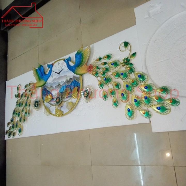 Đồng Hồ Treo Tường Trang Trí Chim Công Uyên Ương TP-066-1