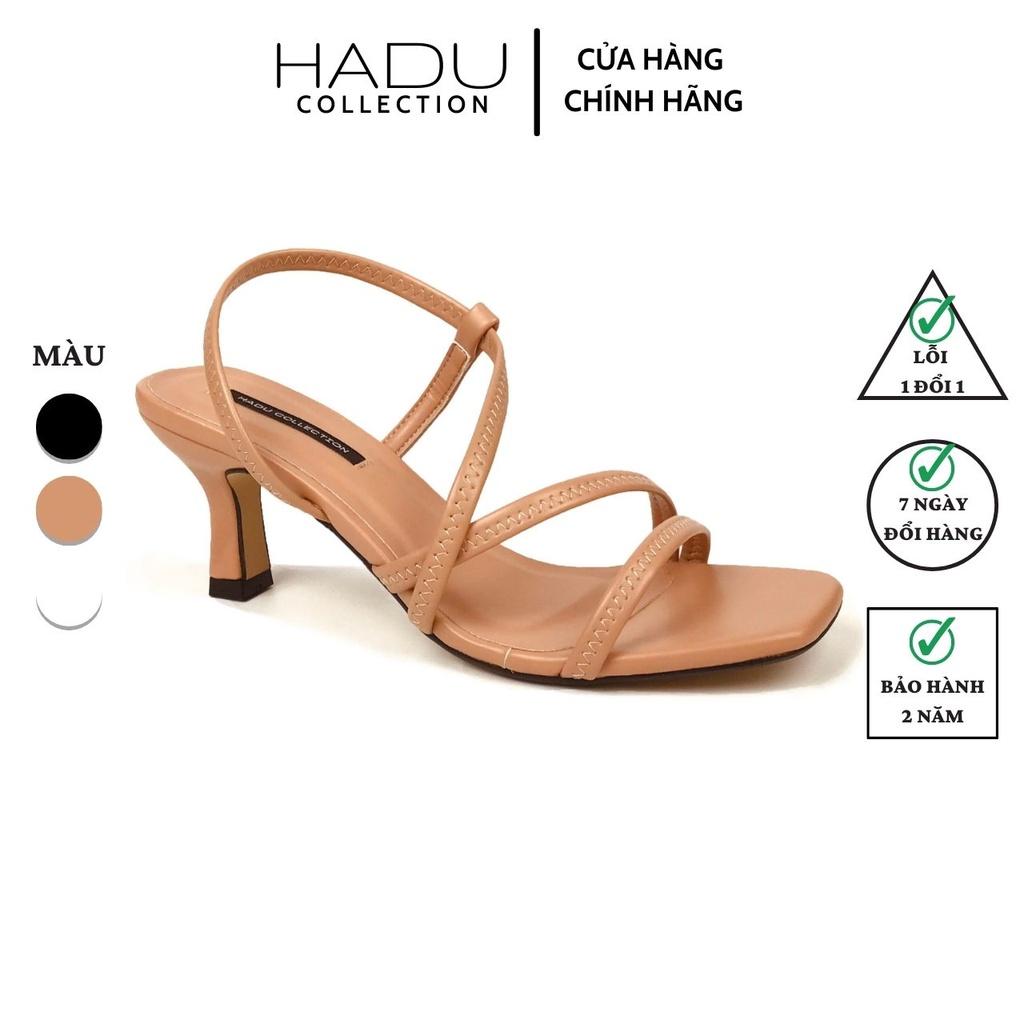 Giày Sandal cao gót 5p quai chéo HADU G570 quai thun êm mềm đế cao su chống trơn