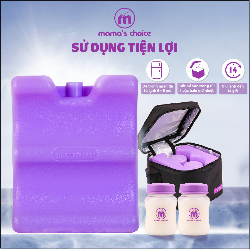 Đá Khô Bảo Quản Sữa Mama’s Choice, Giữ Lạnh Sữa Mẹ Lên Đến 14 Tiếng, Chất Liệu Gel Y Tế Cao Cấp, Độ Bền Cao Từ 4-5 Năm