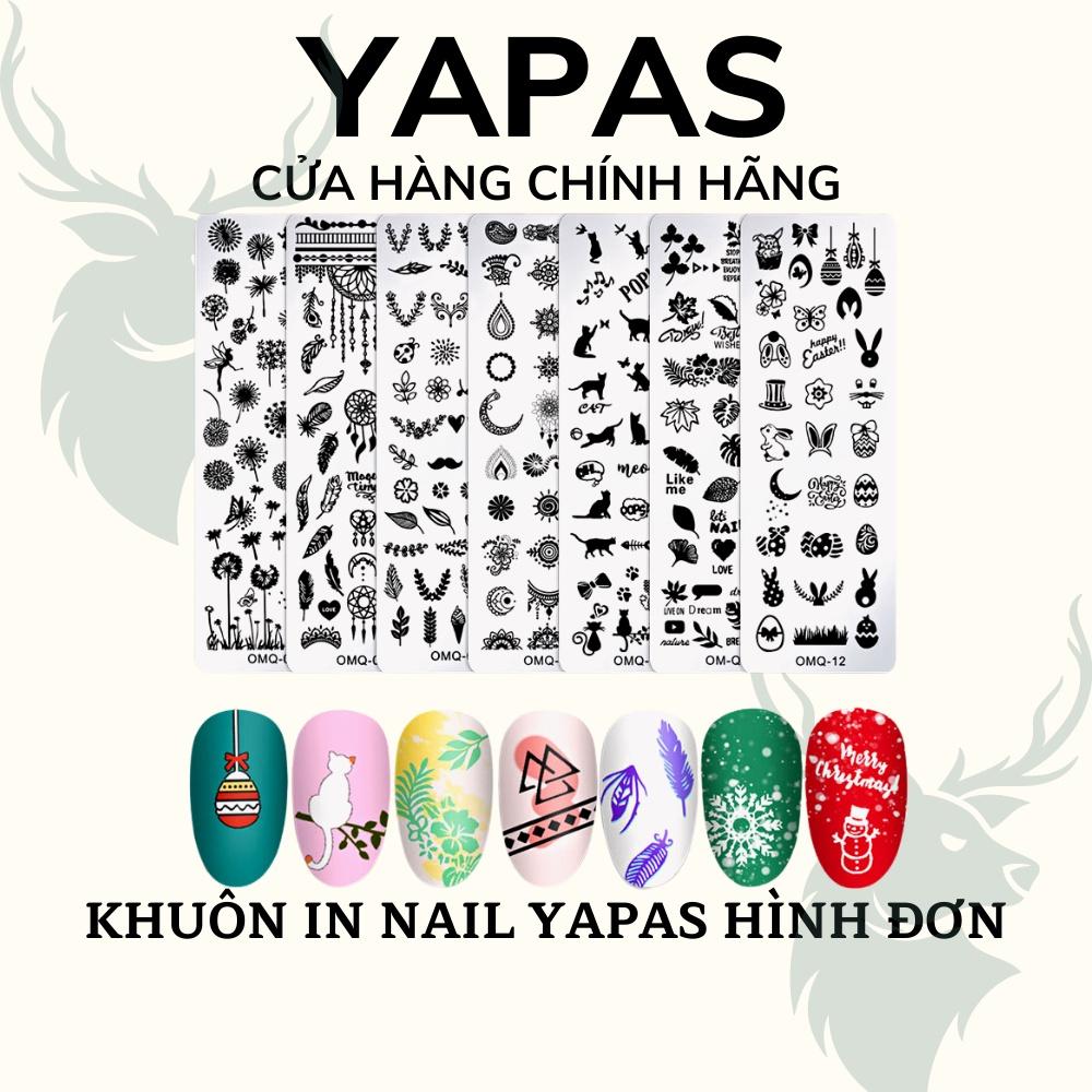 Khuôn in nail mẫu bướm hoa lá , bản in móng tay kim loại hình đơn dụng cụ làm nail chuyên dụng