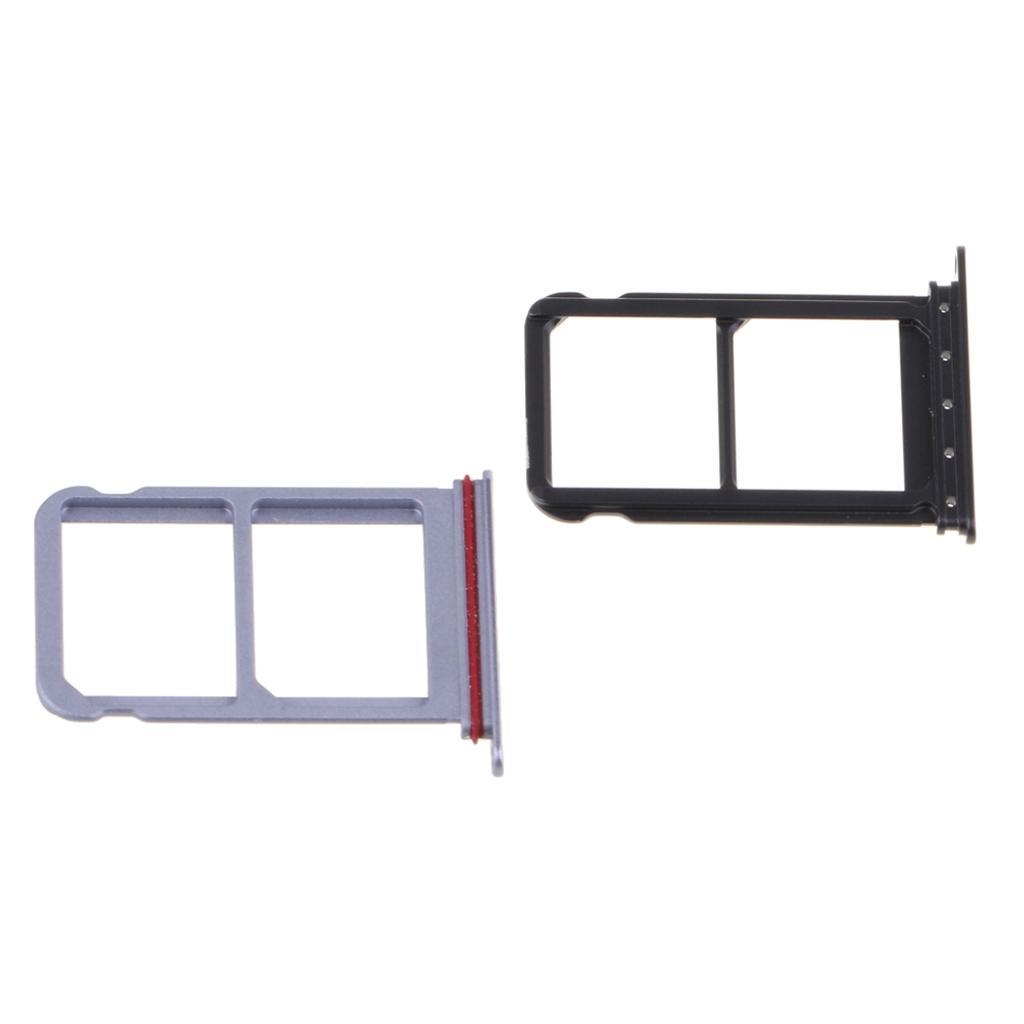 2 Pieces Dual SIM Card Slot Holder Tray Adapter Repair for Huawei P20 Pro