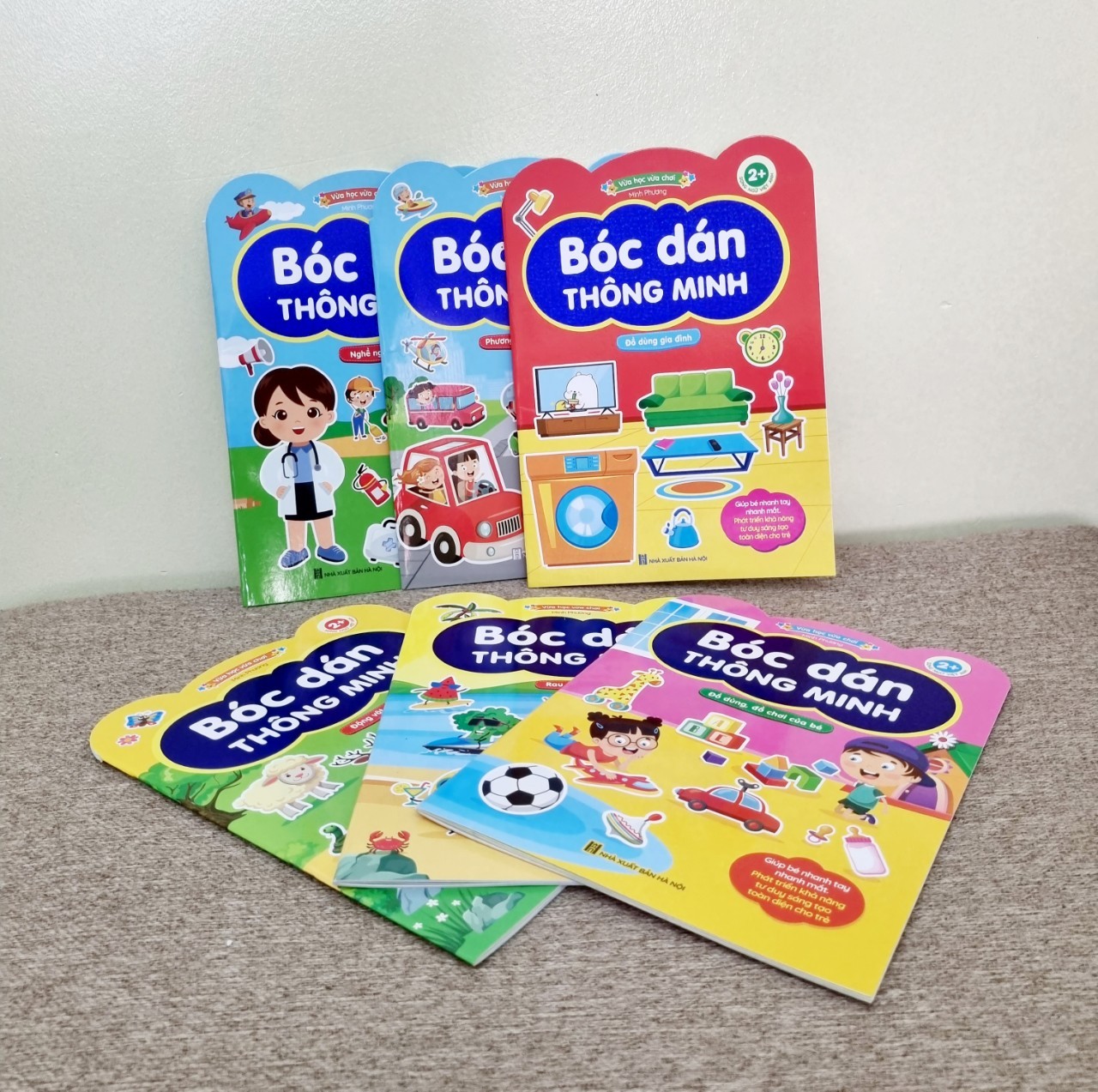 Bộ Sticker 6 cuốn - Bóc dán thông minh song ngữ Anh Việt (cho bé 2 - 6 tuổi)