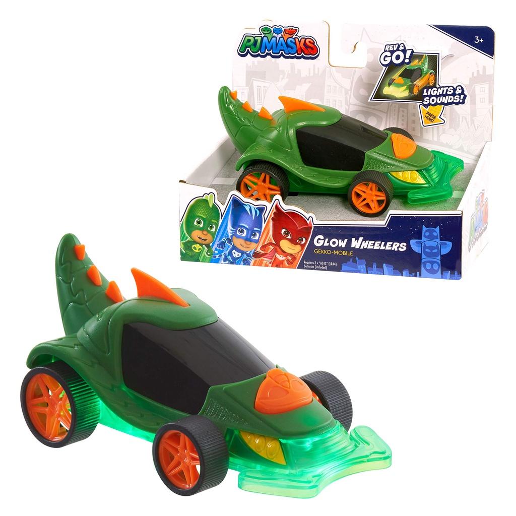 Đồ chơi mô hình PJ Masks Glow Wheelers Gekko-Mobile Green