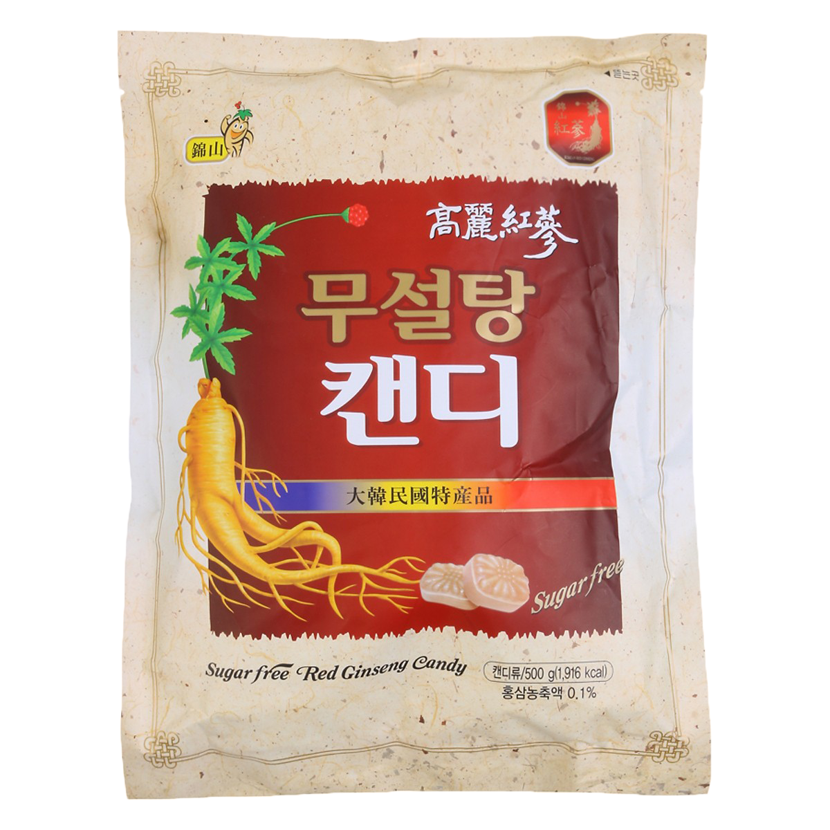 Kẹo Sâm Không Đường Korea Red Ginseng (500g)