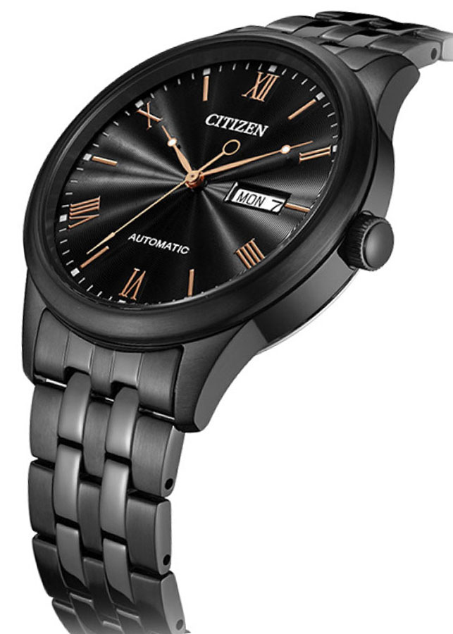 Đồng Hồ Nam Citizen Dây Thép Không Gỉ NH7505-84E - Mặt Đen