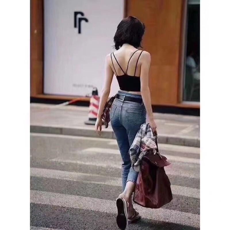 Áo bra su croptop dây chéo lưng sexy( có đệm ngực