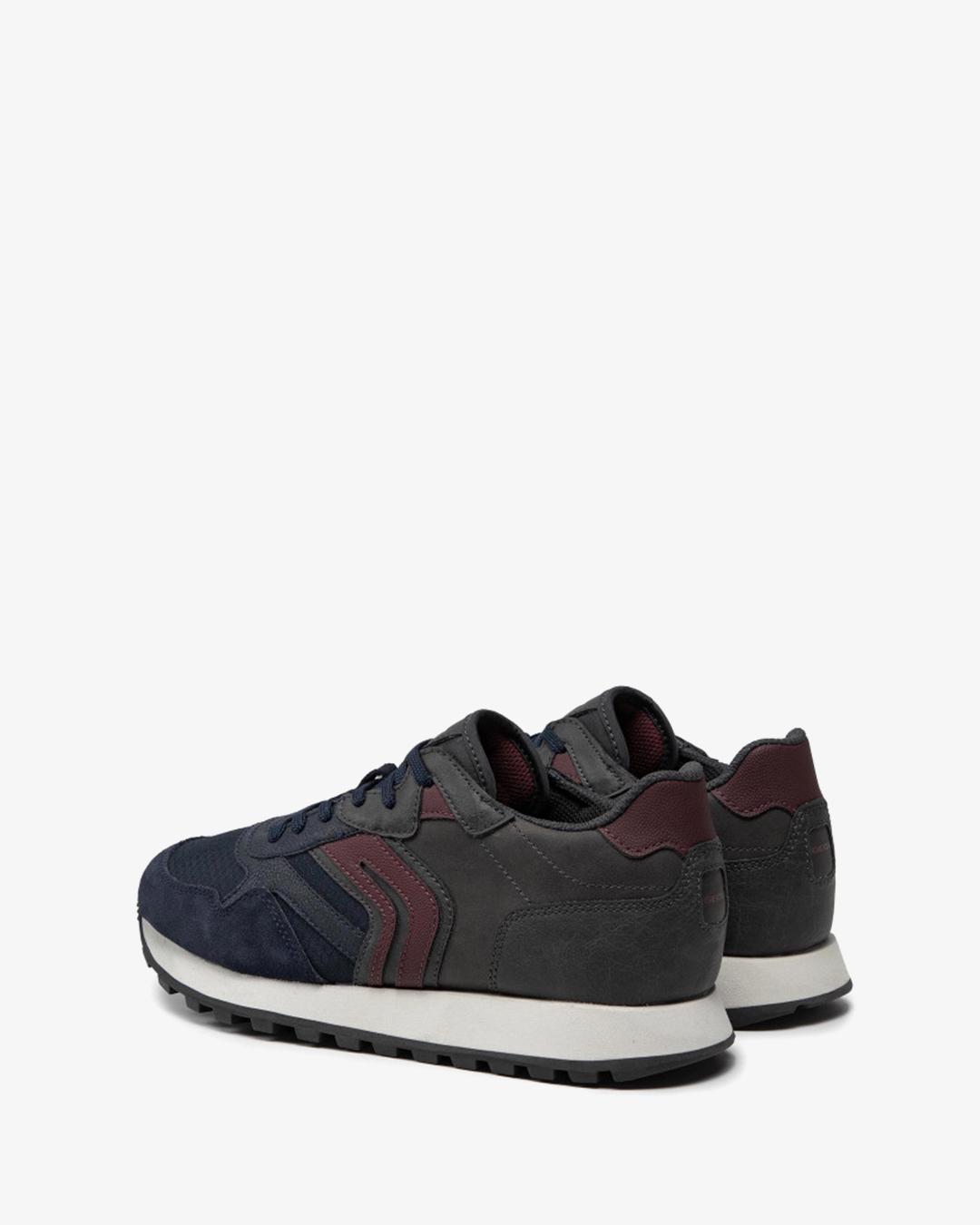 Giày Sneaker Nam GEOX U Ponente A Text Wax Synt Le NAVY/ANTHRACITE