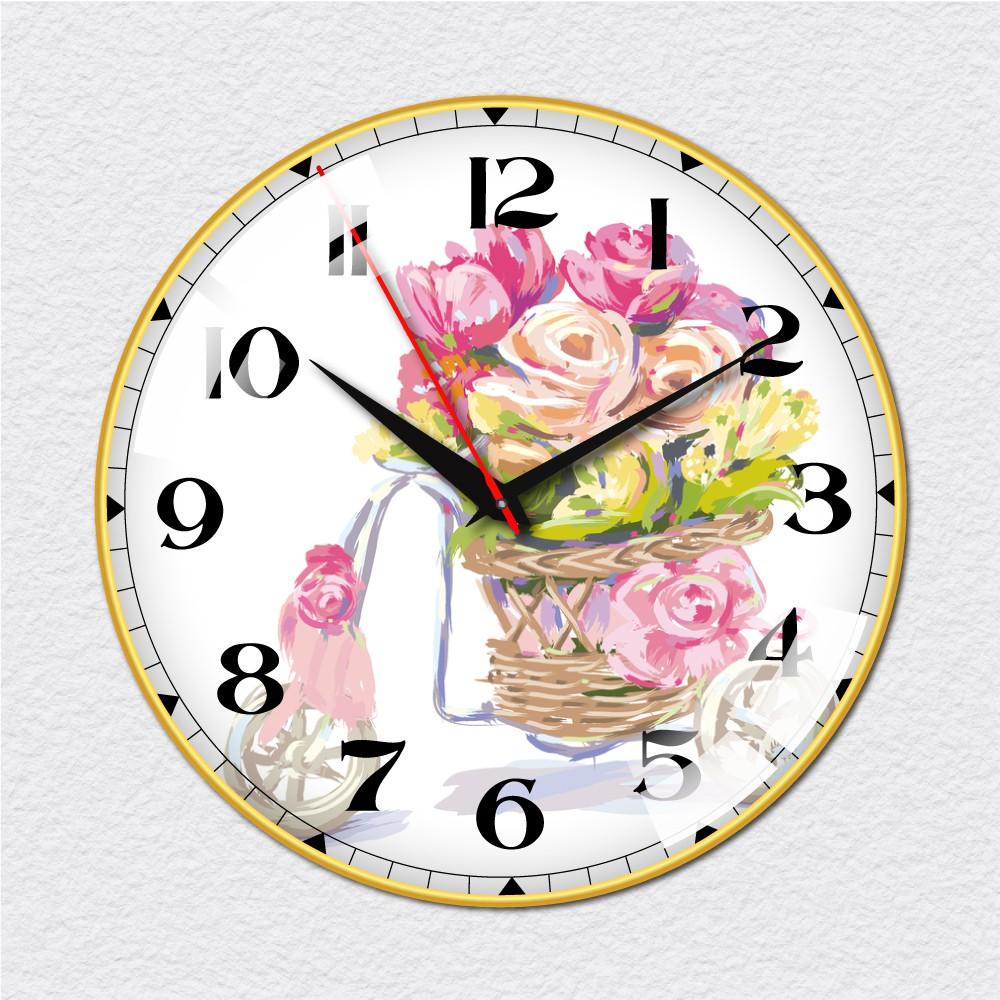 Đồng Hồ Gỗ Vintage treo tường cực xinh - đồng hồ treo tường tặng kèm đinh 3 chân không cần khoan tường
