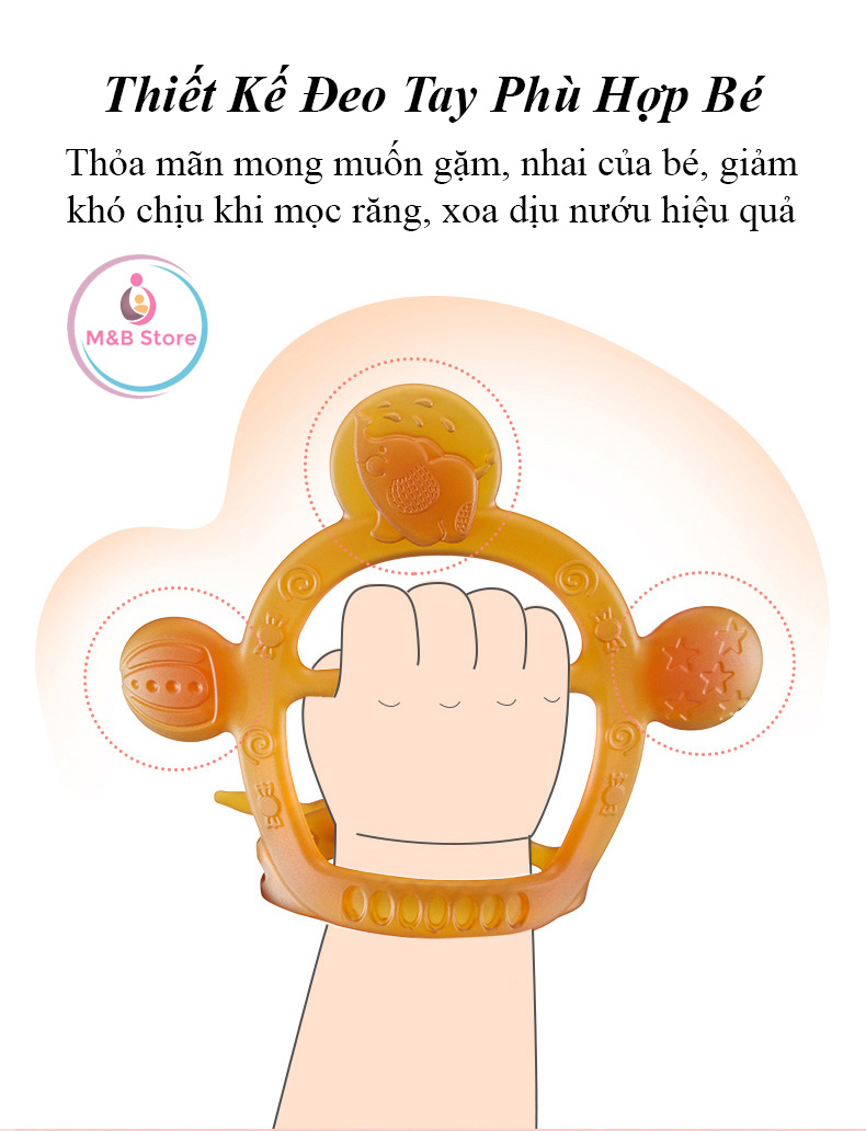 Gặm Nướu Đeo Tay Nano Bạc Kháng Khuẩn - KUB