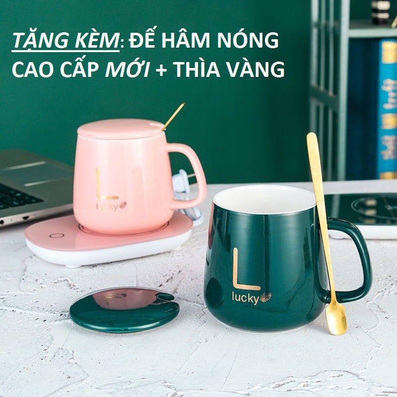 Cốc hâm nóng cao cấp bằng sứ kèm đế điện - Ly sứ kèm đế điện hâm nóng cafe, sữa