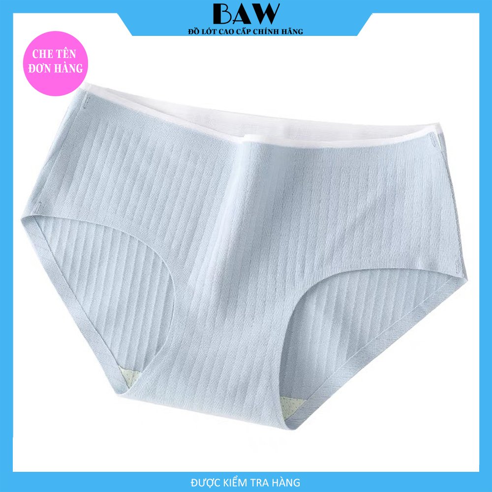 Bộ 5 Quần Lót Cotton Gân Tăm Không Đường May Kháng Khuẩn thương hiệu BAW QLN27