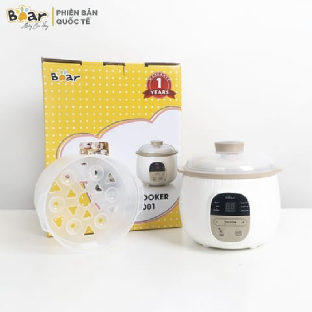 Nồi Nấu Chậm Bear 0.8L SUBE001. Hàng Chính Hãng