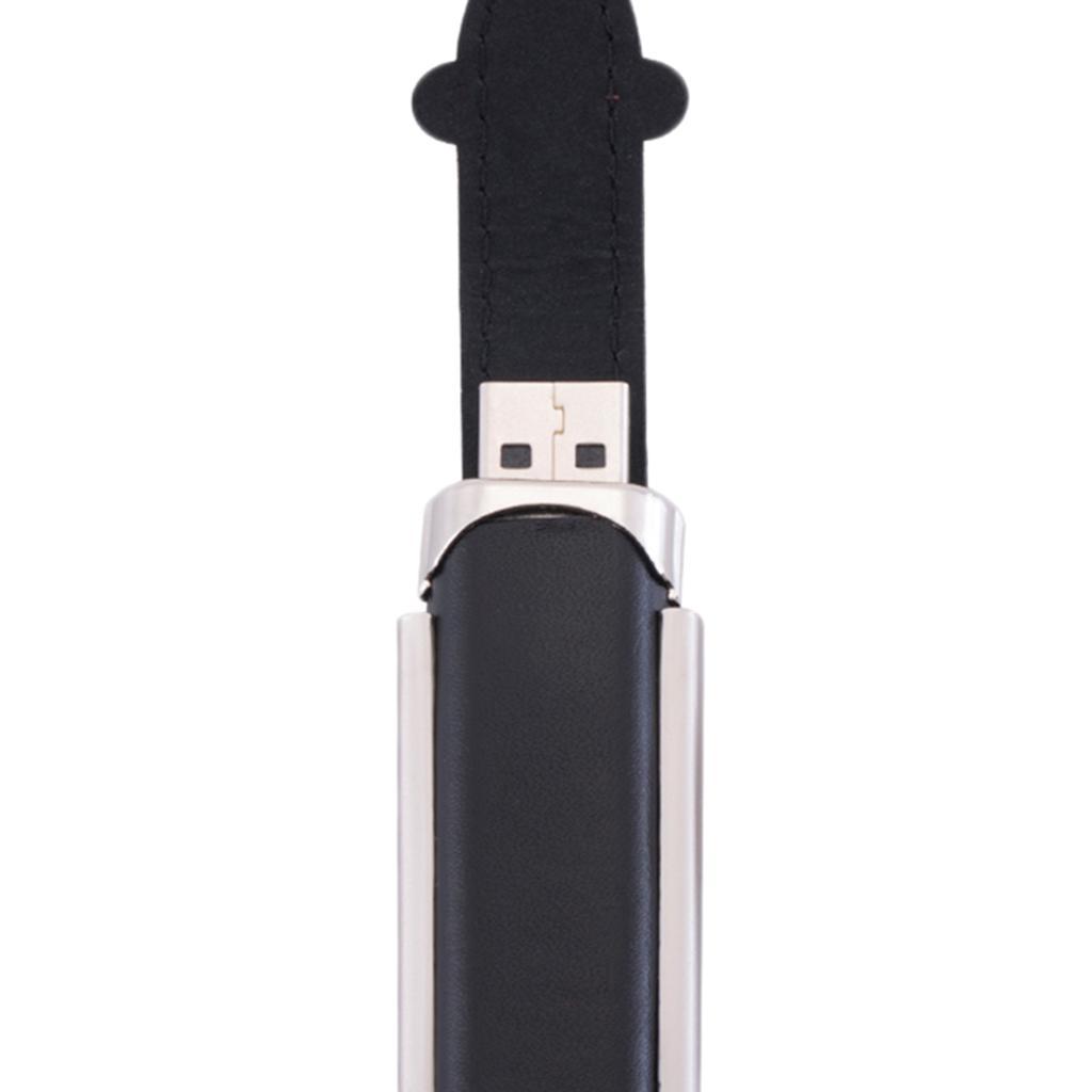 PZ-2 Leather High Speed USB 2.0 Flash Drive Memory  Disk Black