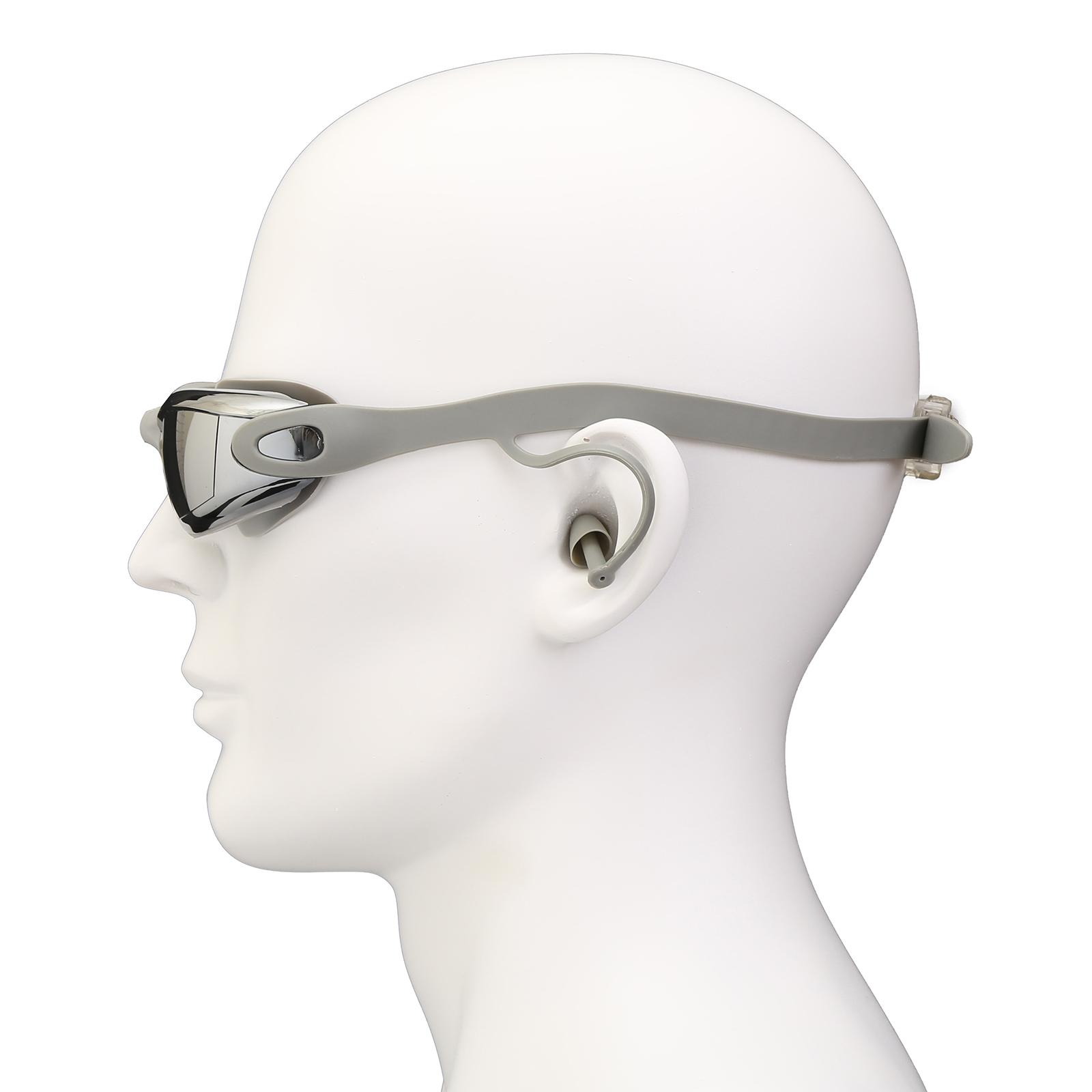 Swimming Goggles UV Protection Anti-fog Earplugs Swim Goggles Gray