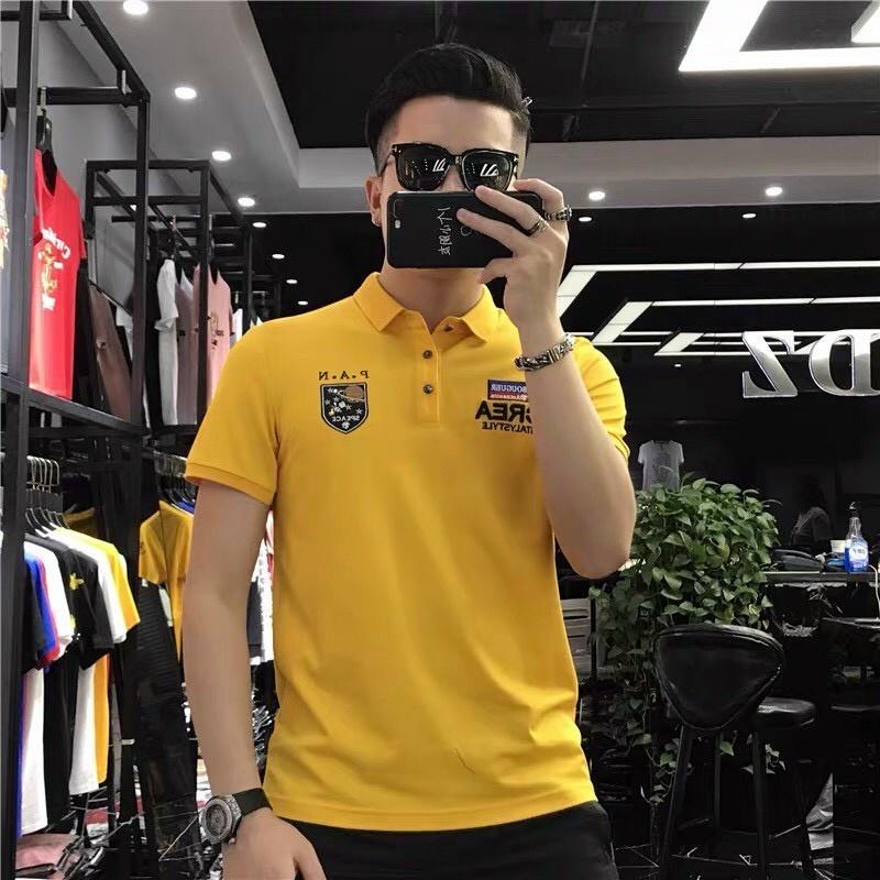 Áo thun nam có cổ thêu LOGO cực đẹp, áo POLO chất cotton, fomr body có 3 màu lựa chọn