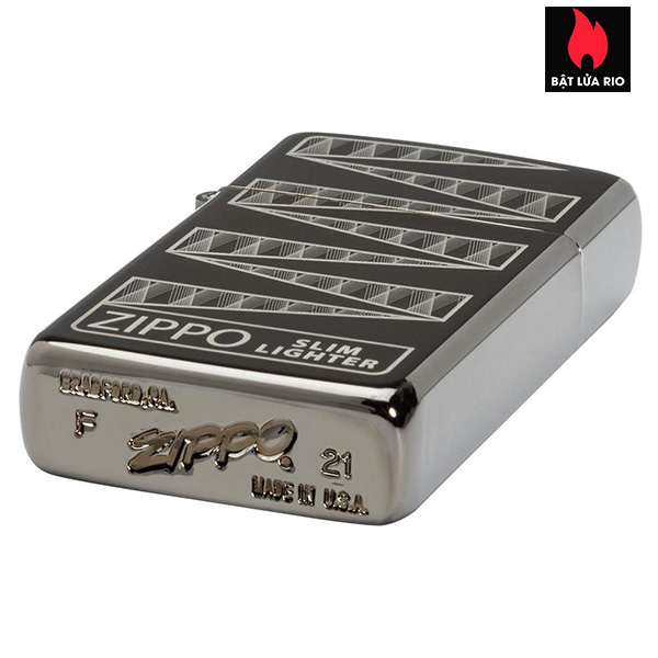 Bật Lửa Zippo 49709 – Zippo Slim Black Ice 65th Anniversary Collectible