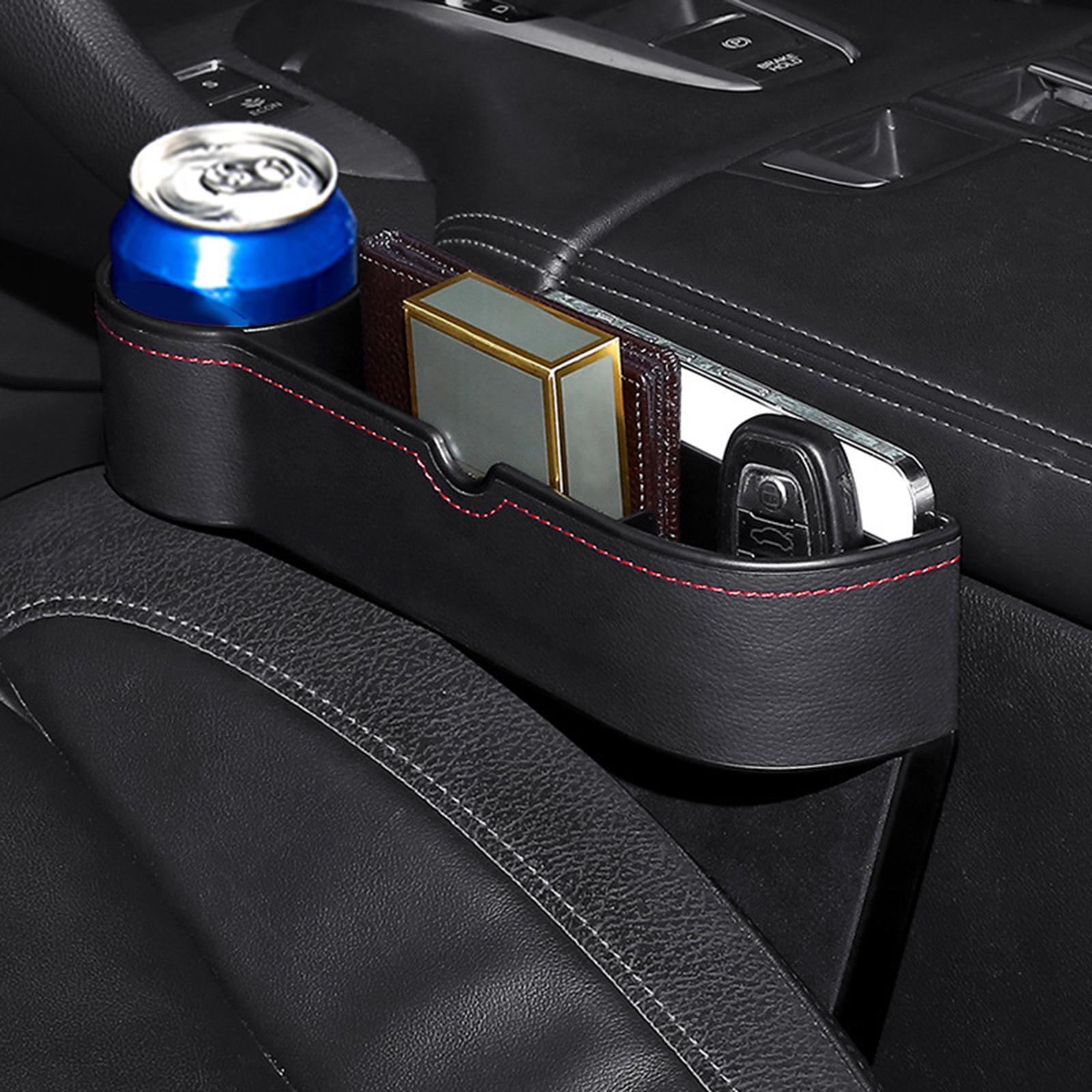 Car Seat Gap Organizer W/ Cup Holder Fit for Cards Wallets Sunglasses