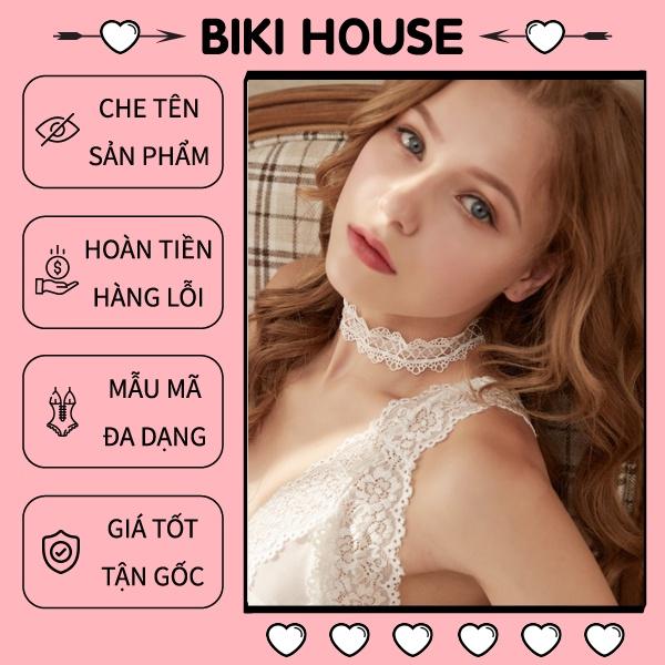 Vòng cổ nữ ren cá tính 2 màu đen trắng choker đáng yêu dễ phối đồ tạo nét quyến rũ riêng BIKI HOUSE T504 - HCM