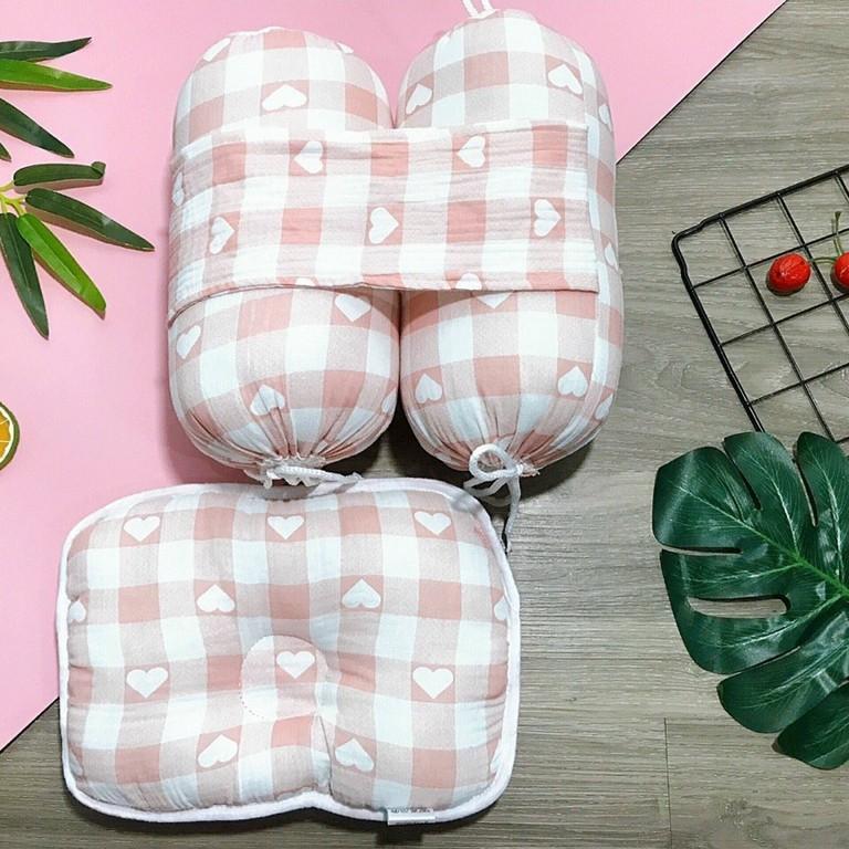 Bộ gối chặn sợi tre và bông ORGANIC cho bé sơ sinh