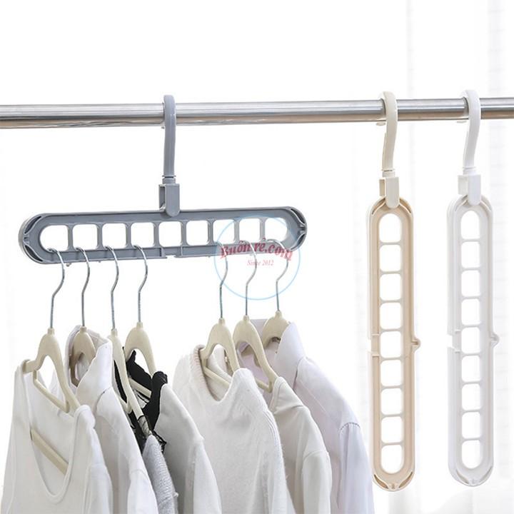 COMBO 5 MÓC TREO QUẦN ÁO ĐA NĂNG THÔNG MINH 9 LỖ TIẾT KIỆM DIỆN TÍCH br00472