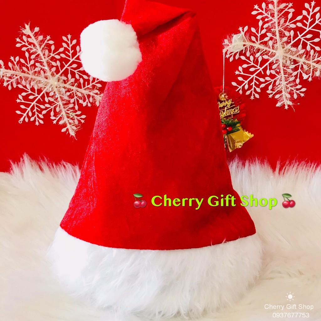 Nón Noel Vải Nhung Cao Cấp - Ảnh Shop Chụp