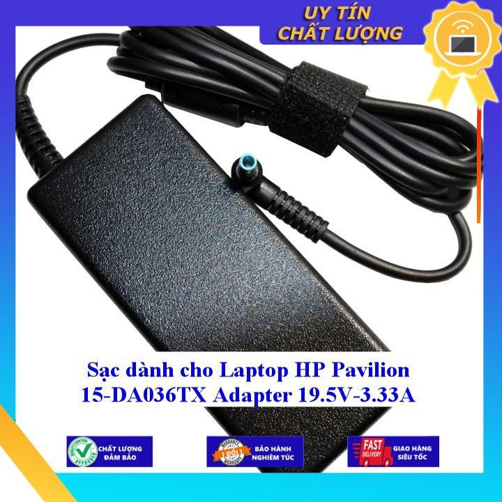 Sạc dùng cho Laptop HP Pavilion 15-DA036TX Adapter 19.5V-3.33A - Hàng Nhập Khẩu New Seal