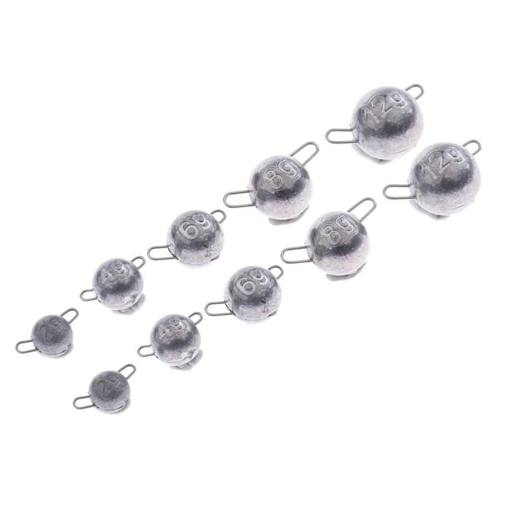 10pcs Lead Sinkers Fishing Lead Sinkers Bulk Dropshot Fishing Accessories